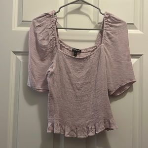Lilac puff sleeve top